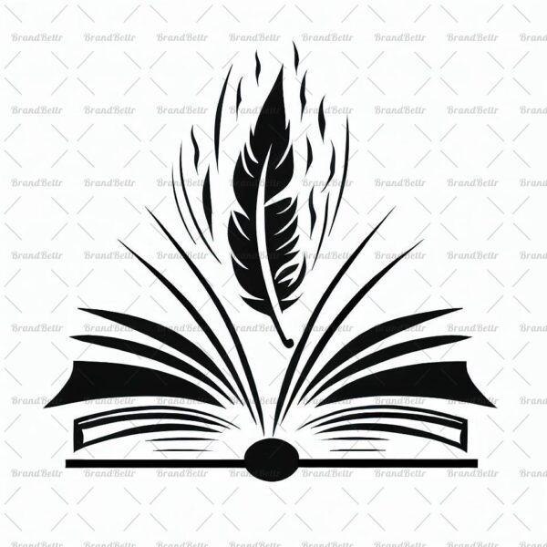 Offenes Buch und Feder